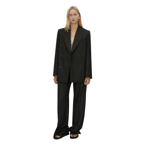 Camilla and Marc Alvar Relaxed Pant in Black and White Stripe