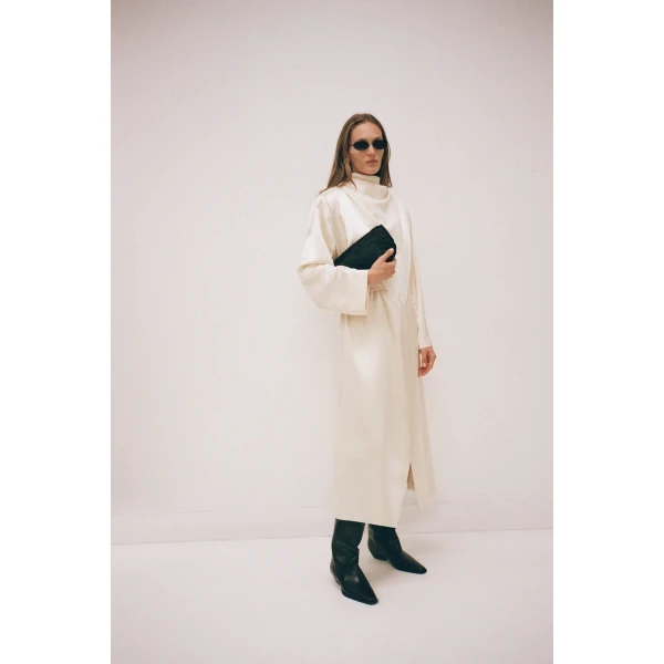 Camilla and Marc Arion Shawl Collar Dress in Cream