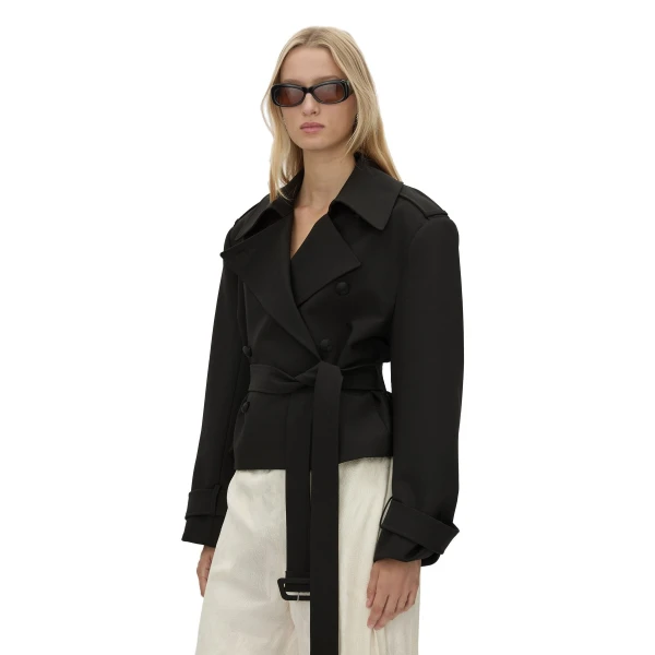 Camilla and Marc Asena Short Trench in Black