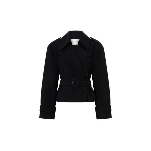 Camilla and Marc Asena Short Trench in Black | Coats | Luxury Shoes 