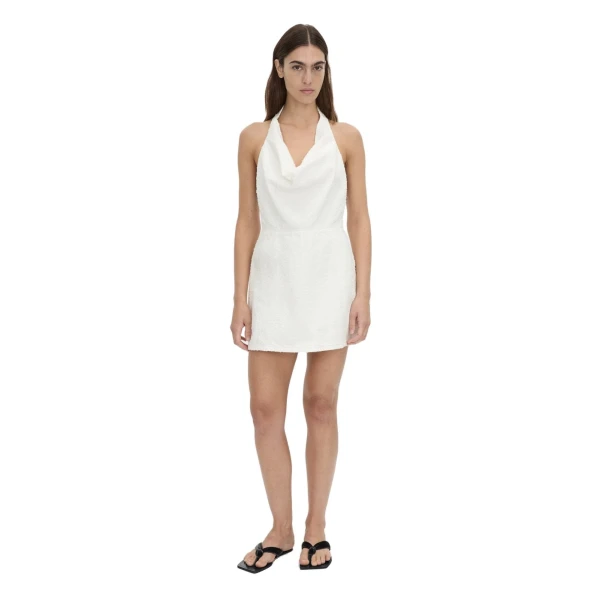 Camilla and Marc Aubrey Denim Mini Dress in White Neps