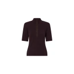 Camilla and Marc Aubrey Elbow Sleeve Rib Top in Hickory | Tops | Luxury Shoes 