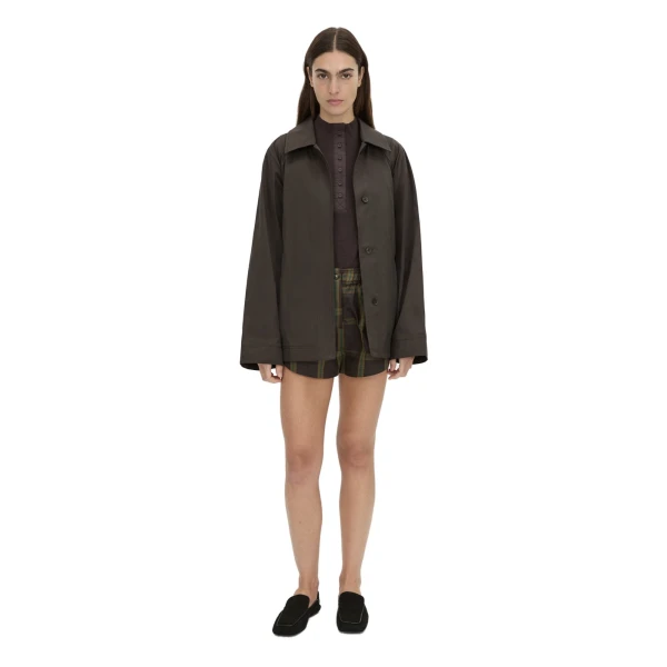 Camilla and Marc Aubrey Elbow Sleeve Rib Top in Hickory