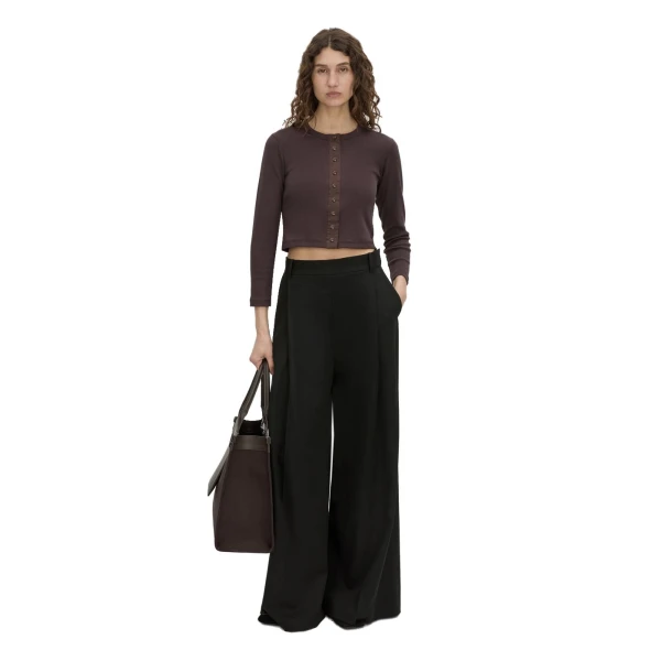 Camilla and Marc Aubrey Long Sleeve Rib Top in Hickory