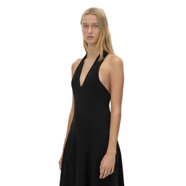 Camilla and Marc Aurore Knit Midi Fitted Dress in Black