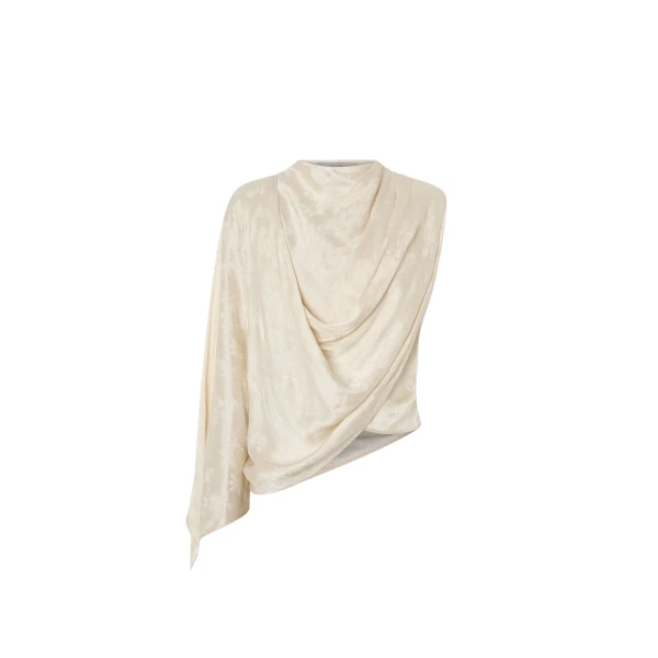 Avis Drape Top in Cream