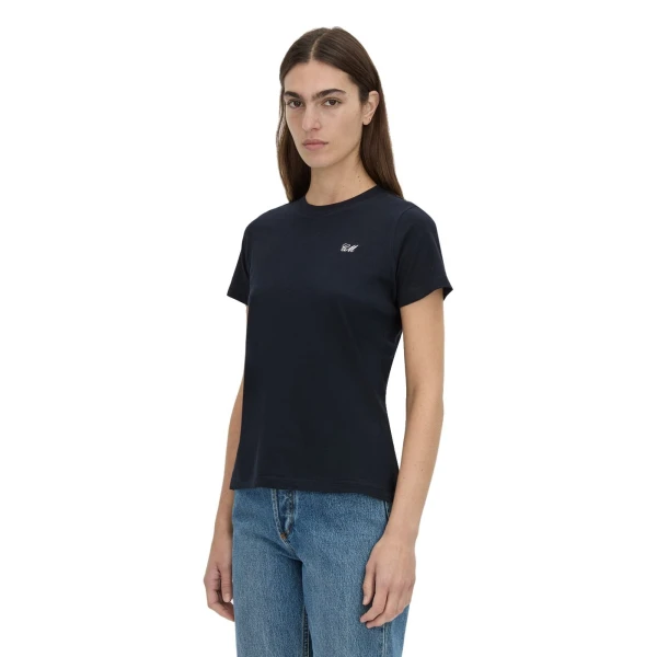 Camilla and Marc Birdie Fitted Print Tee in Navy and White