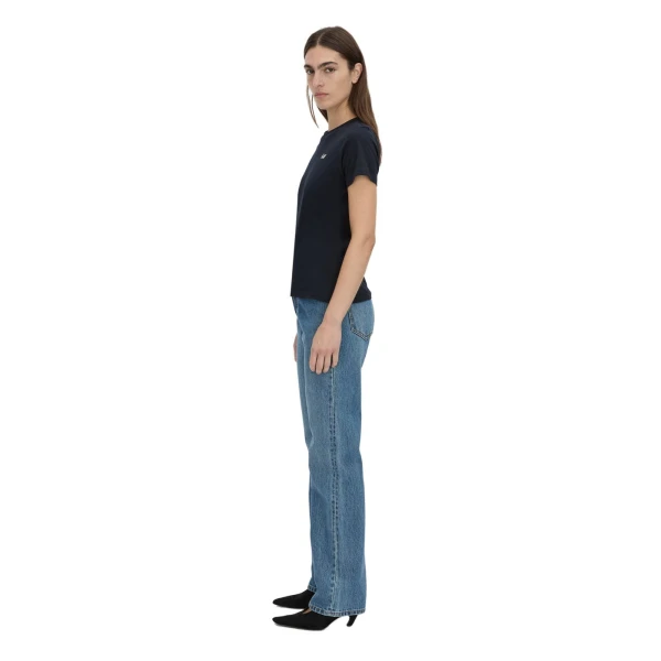 Camilla and Marc Birdie Fitted Print Tee in Navy and White