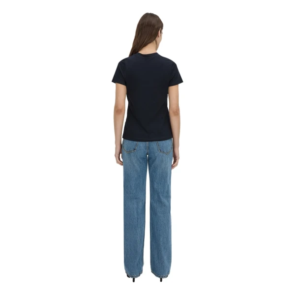 Camilla and Marc Birdie Fitted Print Tee in Navy and White