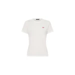 Camilla and Marc Birdie Fitted Print Tee in Soft White and Red | Tops | Luxury Shoes 