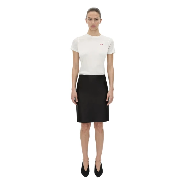 Camilla and Marc Birdie Fitted Print Tee in Soft White and Red