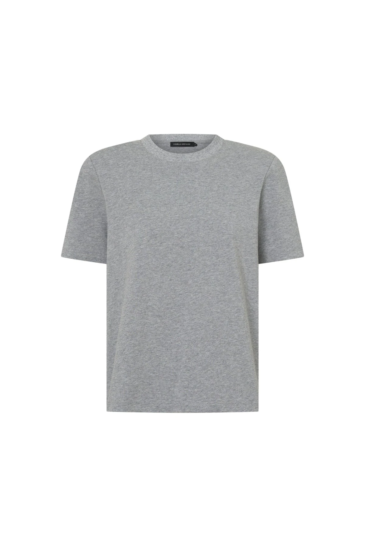 Camilla-and-Marc-Carmen-Shoulder-Pad-Tee-in-Grey-Marle Camilla and Marc Carmen Shoulder Pad Tee in Grey Marle | Tops | Luxury Shoes