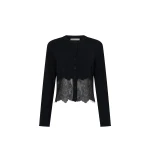 Camilla and Marc Cayana Lace Cardigan in Black | Knitwear | Luxury Shoes 