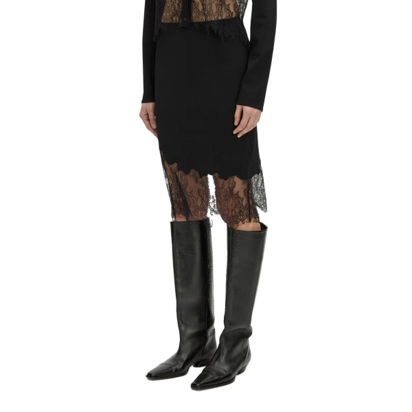 Camilla and Marc Cayana Lace Knit Skirt in Black