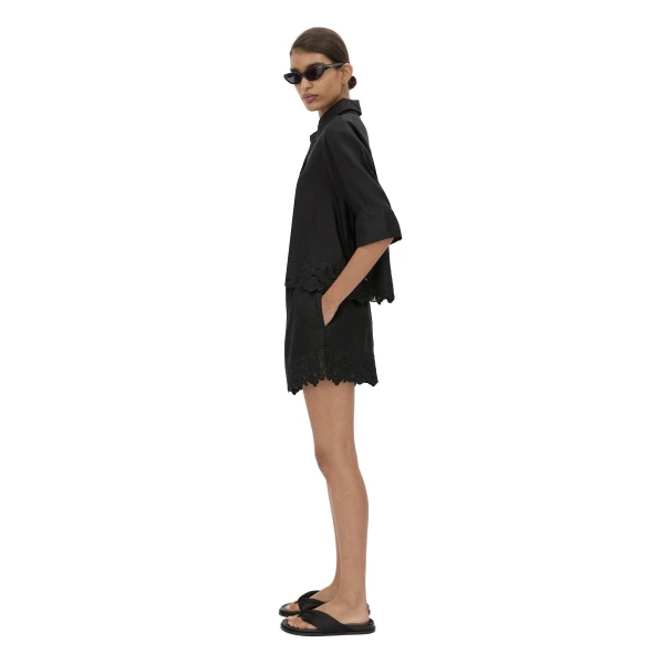 Camilla and Marc Chara Embroidered Short in Black