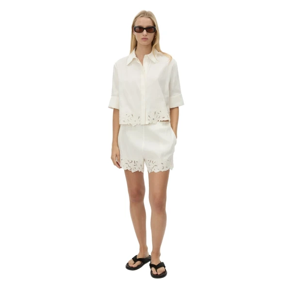 Camilla and Marc Chara Embroidered Short in Cream