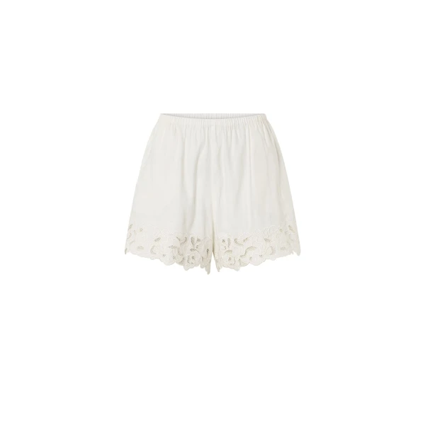 Chara Embroidered Short in Cream