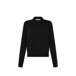 Camilla and Marc Chime Knit Long Sleeve Top in Black | Knitwear | Luxury Shoes 