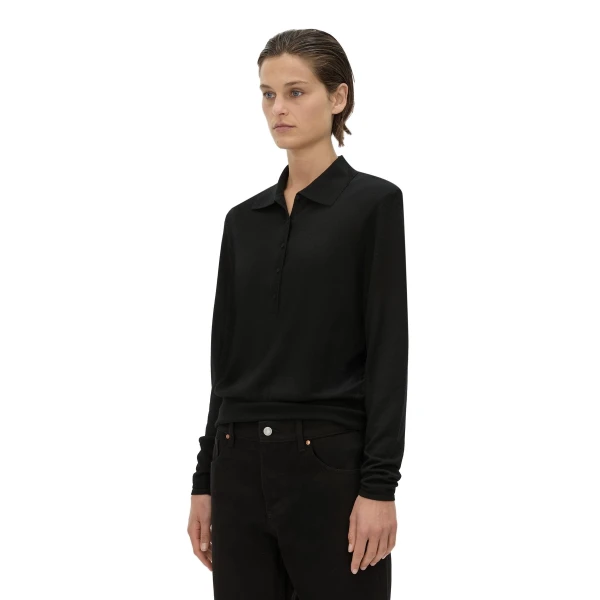 Camilla and Marc Chime Knit Long Sleeve Top in Black