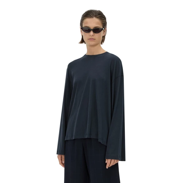 Camilla and Marc Dakota Relaxed Long Sleeve Top in Navy