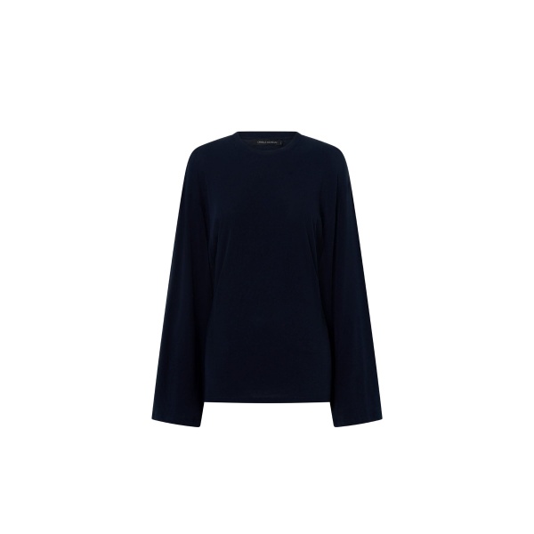 Camilla and Marc Dakota Relaxed Long Sleeve Top in Navy | Tops | Luxury Shoes 