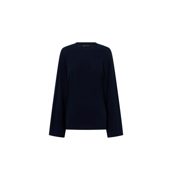 Camilla and Marc Dakota Relaxed Long Sleeve Top in Navy | Tops | Luxury Shoes 