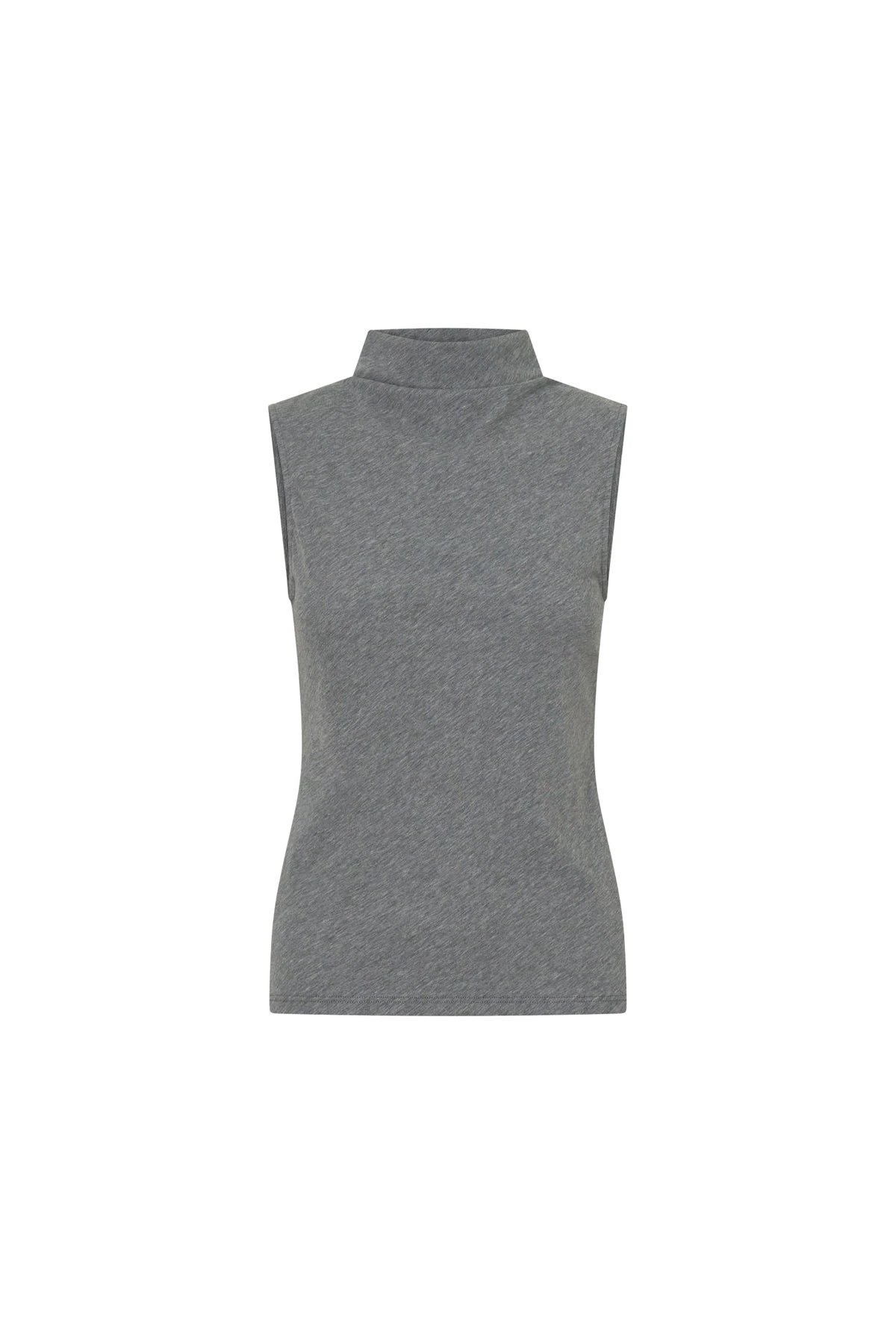 Camilla-and-Marc-Dakota-Sleeveless-High-Neck-Top-in-Grey-Marle Camilla and Marc Dakota Sleeveless High Neck Top in Grey Marle | Tops | Luxury Shoes