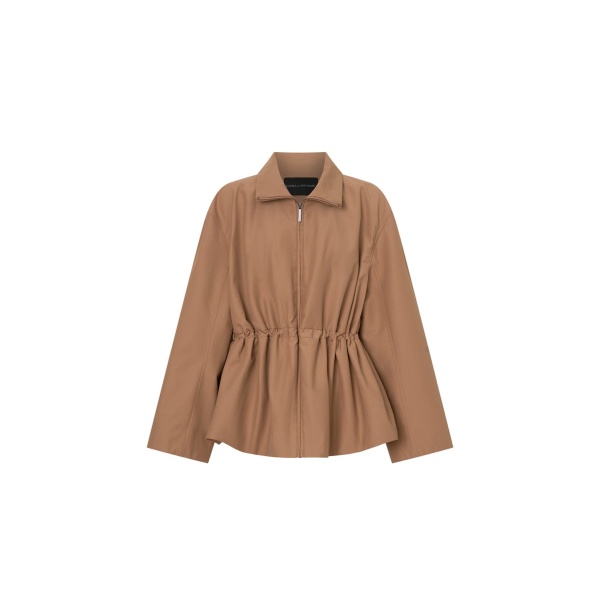 Camilla and Marc Devon Soft Gathered Anorak in Rosewood | Jackets | Luxury Shoes 