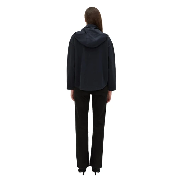 Camilla and Marc Eira Heavy Jersey Hooded Pullover in Navy