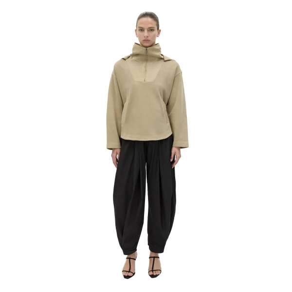 Camilla and Marc Eira Heavy Jersey Hooded Pullover in Oyster