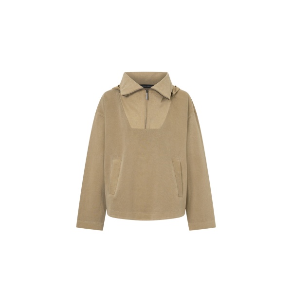 Camilla and Marc Eira Heavy Jersey Hooded Pullover in Oyster | Hoodies | Luxury Shoes 
