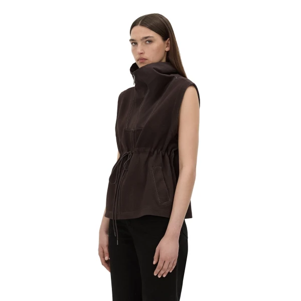 Camilla and Marc Eira Heavy Jersey Vest in Hickory