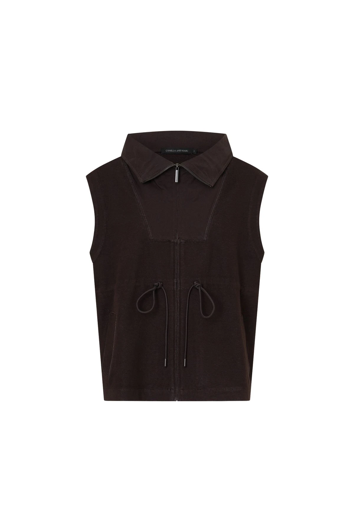 Camilla-and-Marc-Eira-Heavy-Jersey-Vest-in-Hickory Camilla and Marc Eira Heavy Jersey Vest in Hickory | Jackets | Luxury Shoes