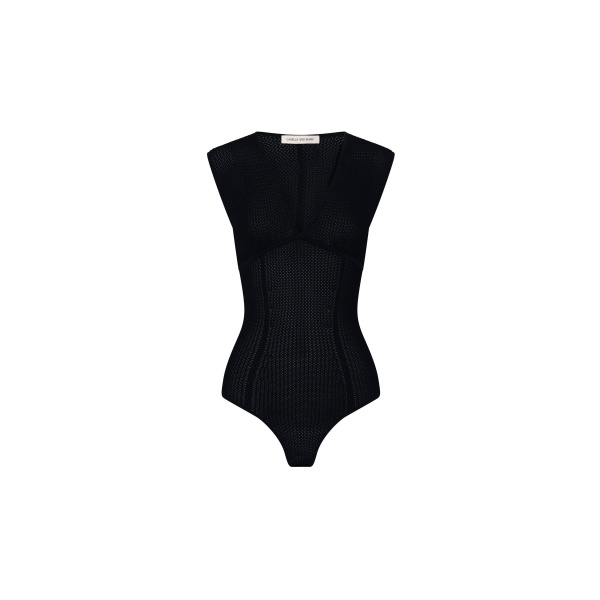 Camilla and Marc Elandra Textured Bodysuit in Black | Tops | Luxury Shoes 