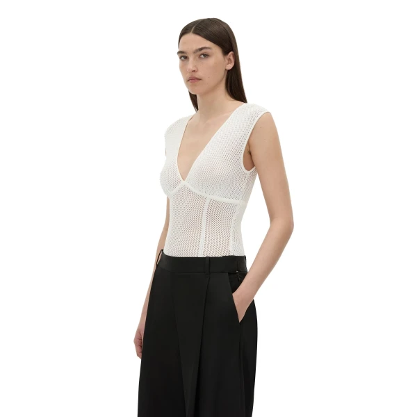 Camilla and Marc Elandra Textured Bodysuit in Ivory