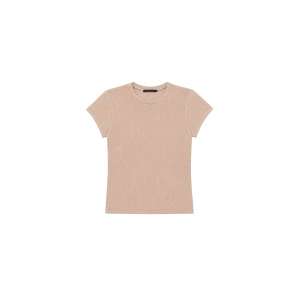 Camilla and Marc Elara Rib Logo Tee in Rosewood | Tops | Luxury Shoes 