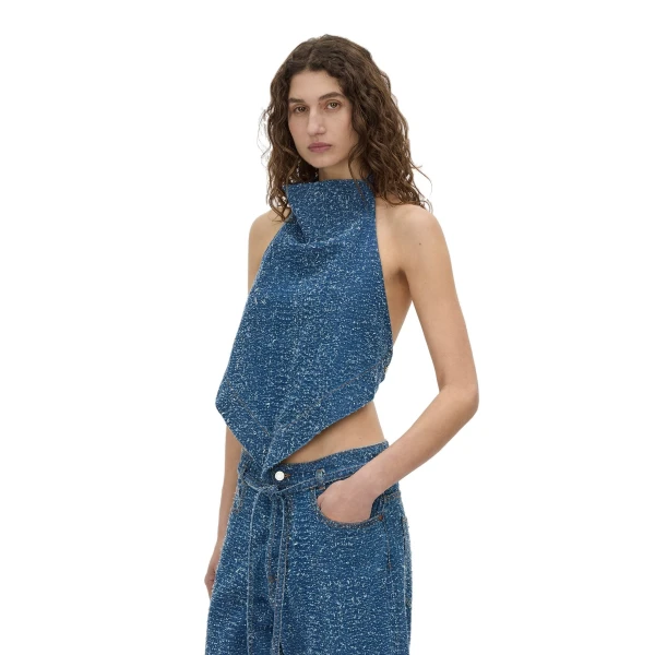 Camilla and Marc Eleni Denim Top in Classic Blue Neps