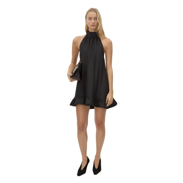 Camilla and Marc Elsen Halter Mini Dress in Black
