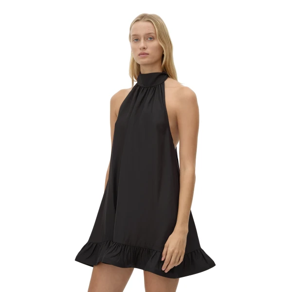 Camilla and Marc Elsen Halter Mini Dress in Black