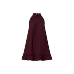 Camilla and Marc Elsen Halter Mini Dress in Burgundy | Dresses | Luxury Shoes 