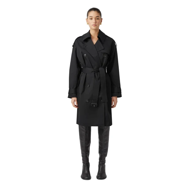 Camilla and Marc Evans Classic Knee Length Trench in Black