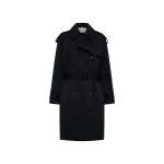 Camilla and Marc Evans Classic Knee Length Trench in Black | Coats | Luxury Shoes 