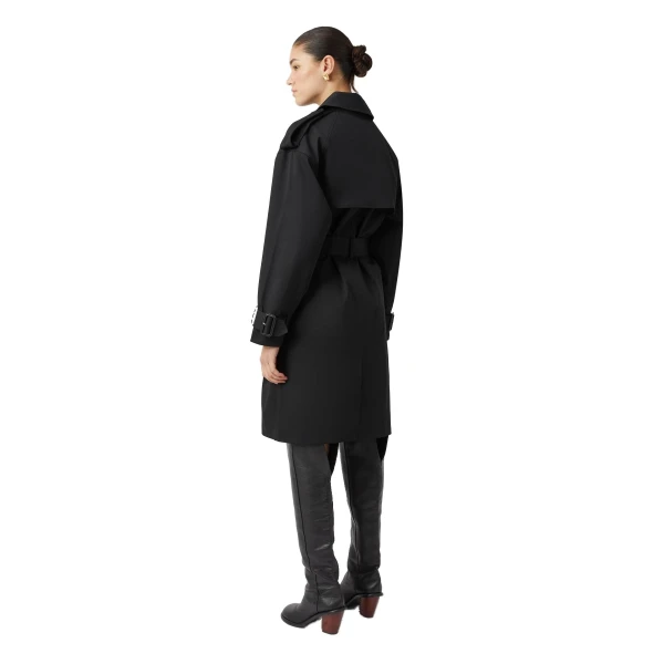 Camilla and Marc Evans Classic Knee Length Trench in Black