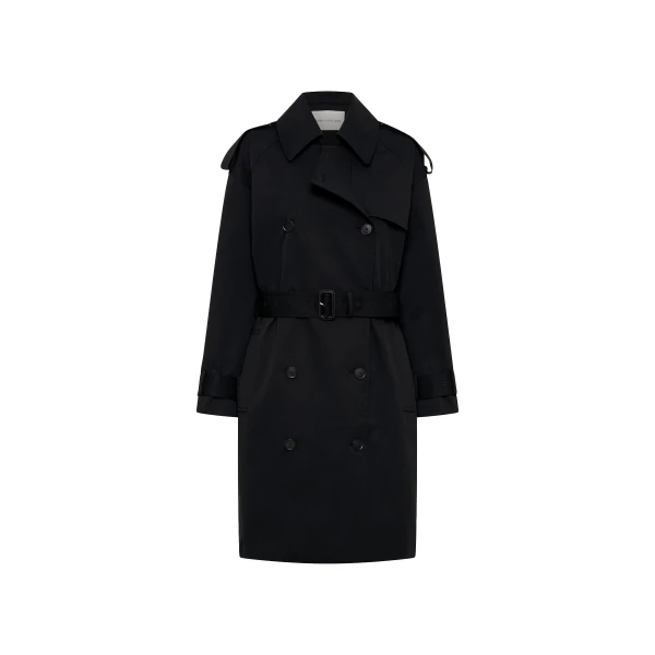 Evans Classic Knee Length Trench in Black