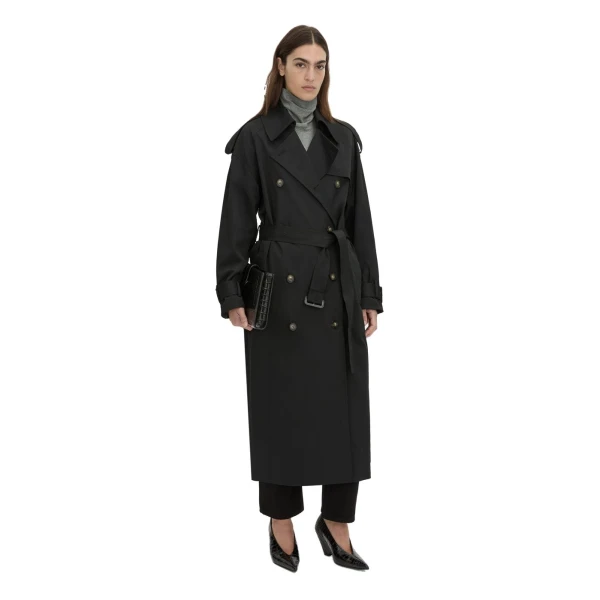 Camilla and Marc Evans Classic Trench Coat in Black