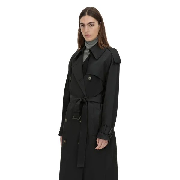 Camilla and Marc Evans Classic Trench Coat in Black