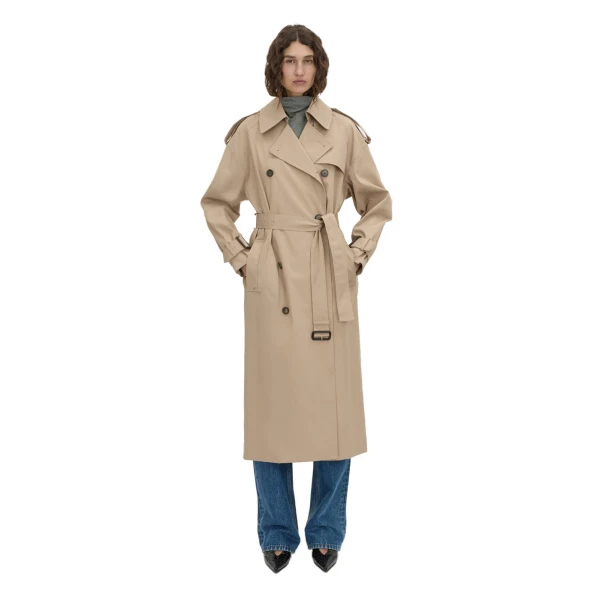 Camilla and Marc Evans Classic Trench Coat in Sand