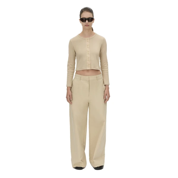 Camilla and Marc Florent Man Style Pant in Latte
