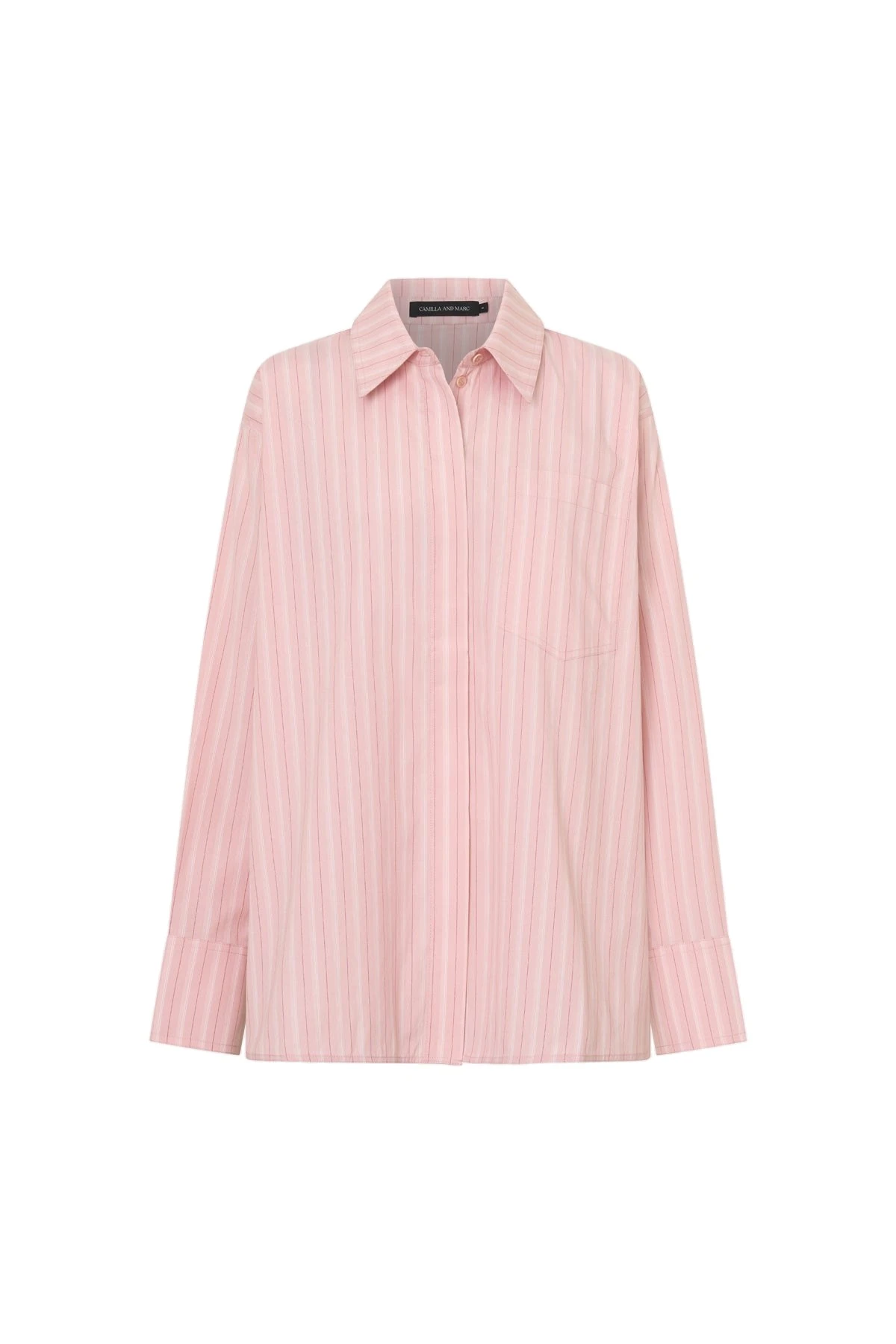 Camilla-and-Marc-Jenie-Stripe-Shirt-in-Light-Rose-Stripe Camilla and Marc Jenie Stripe Shirt in Light Rose Stripe | Tops | Luxury Shoes
