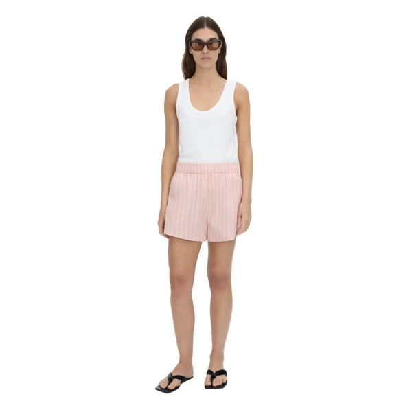 Camilla and Marc Jenie Stripe Short in Light Rose Stripe